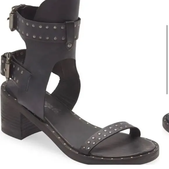New Free People Happiness Heeled Cowboy Brown Sandals size EU 39 US 9