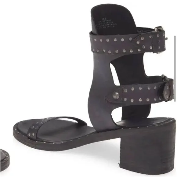 New Free People Happiness Heeled Cowboy Brown Sandals size EU 39 US 9