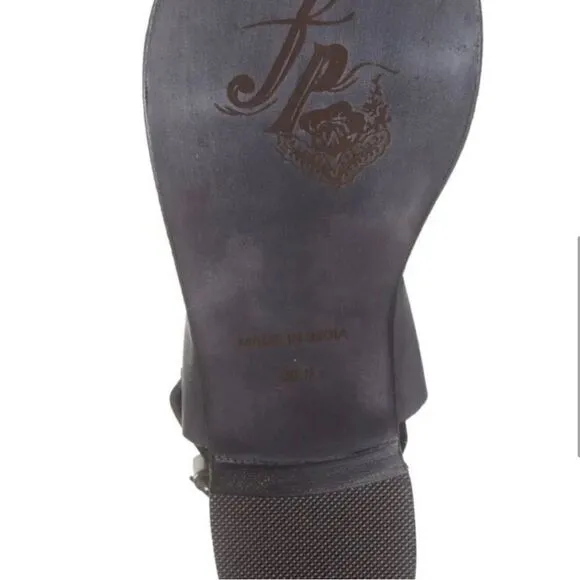 New Free People Happiness Heeled Cowboy Brown Sandals size EU 39 US 9