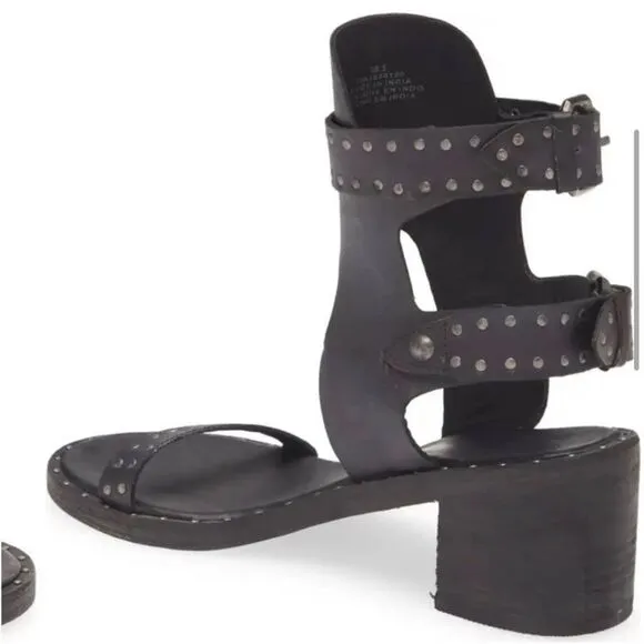 New Free People Happiness Heeled Cowboy Brown Sandals size EU 39 US 9