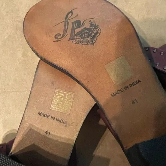New Free People Happiness Heeled Cowboy Brown Sandals size 39.5