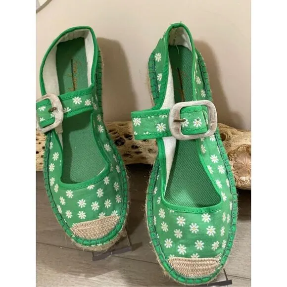 New Free People Surfside Daisy Mary Janes Size 37