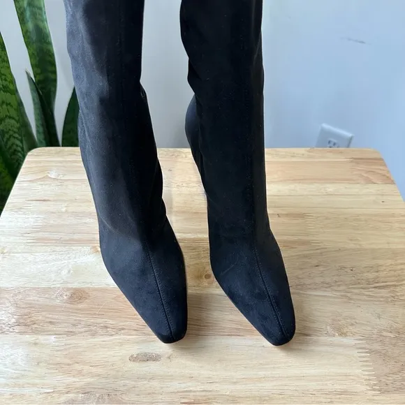 NEW Gia Borghini x RHW Stretch Knee High Boot Black