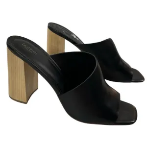 New in box Botkier Ross Block Wooden Heel Black Leather Mule Sandals Size 10
