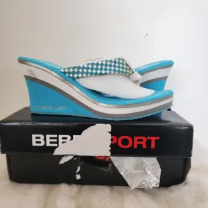 New In Box DEADSTOCK Y2K Bebe Sport Wedge Sandals Size 10