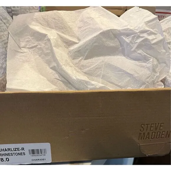 New in Box Steve Madden Charlize double platform shoes in crystal