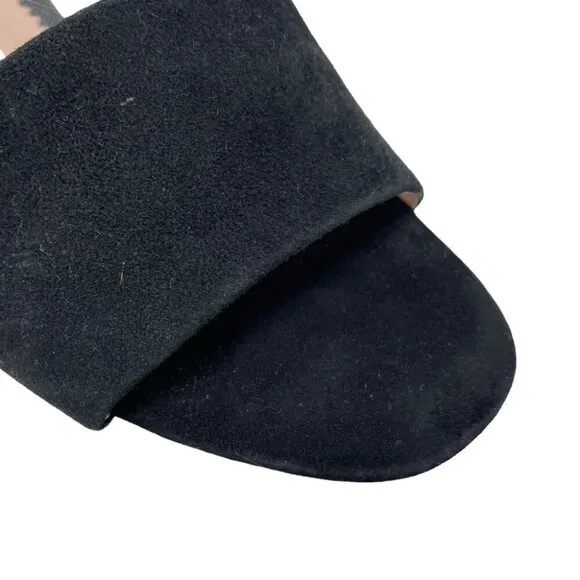 NEW J.Crew Penny Black Suede Block Heeled Sandals Size 9.5