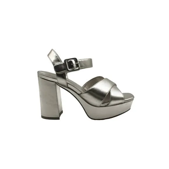 NEW JEFFREY CAMPBELL women's amma platform heels in silver