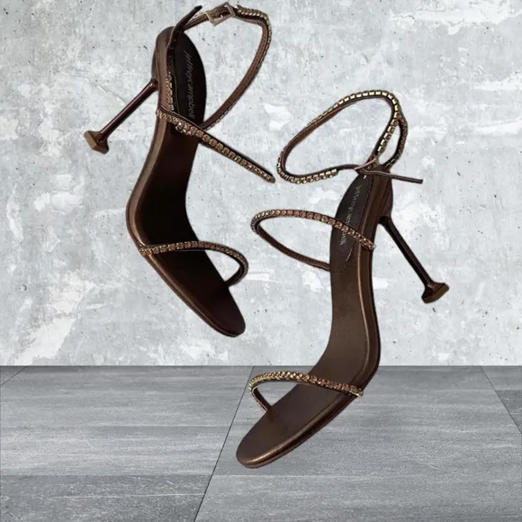 New Jeffrey Campbell Women's Brown and Gold Sandals size 8