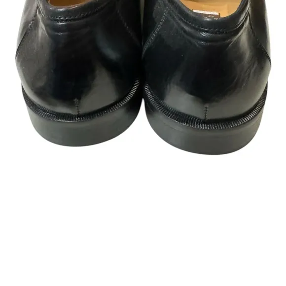 New Johnston &amp; Murphy Men's Horner Black Leather Loafers Dress Shoes 12  12W