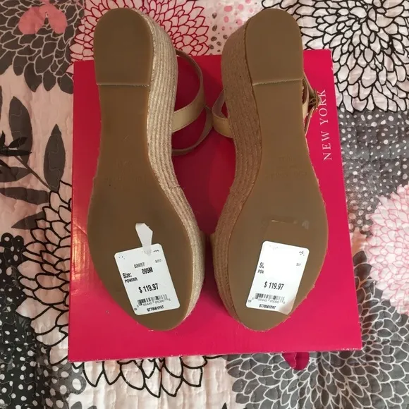 NEW Kate Spade Mennie Wedge Platform Sandals 9.5 tan