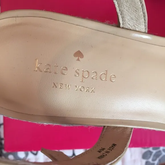 NEW Kate Spade Mennie Wedge Platform Sandals 9.5 tan