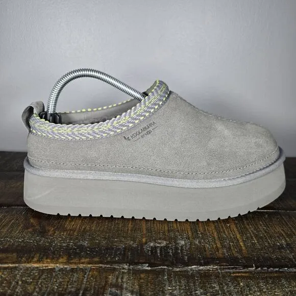 NEW Koolaburra by UGG Burree Platform Womens Size 9 Slipper Shoes Gray Green