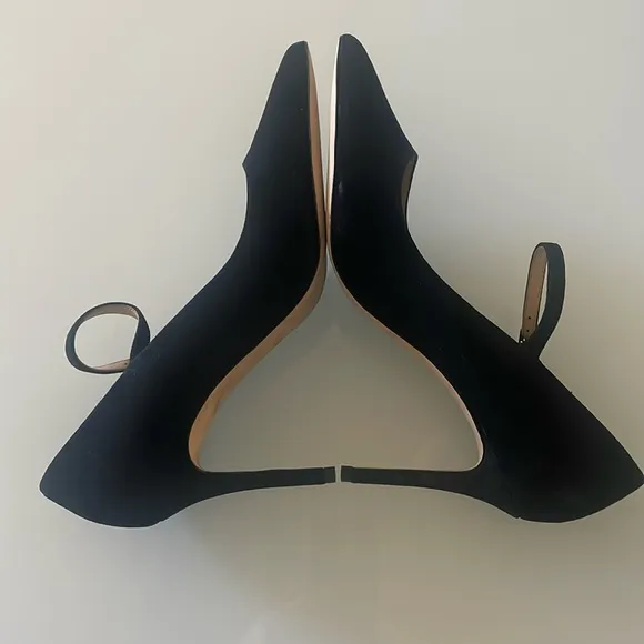 New L’AGENCE Jolie Black Suede Mary Jane Pumps Size 10