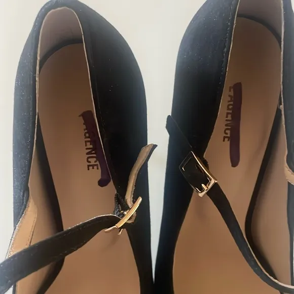 New L’AGENCE Jolie Black Suede Mary Jane Pumps Size 10