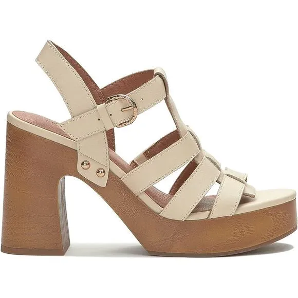NEW Lucky Brand Imana Platform Sandals Women's Size 8.5 M High Heel Vanilla