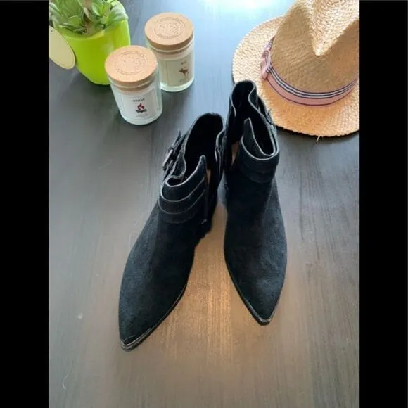 NEW Marc Fisher LTD Yatina‎ Black Suede Ankle Boots