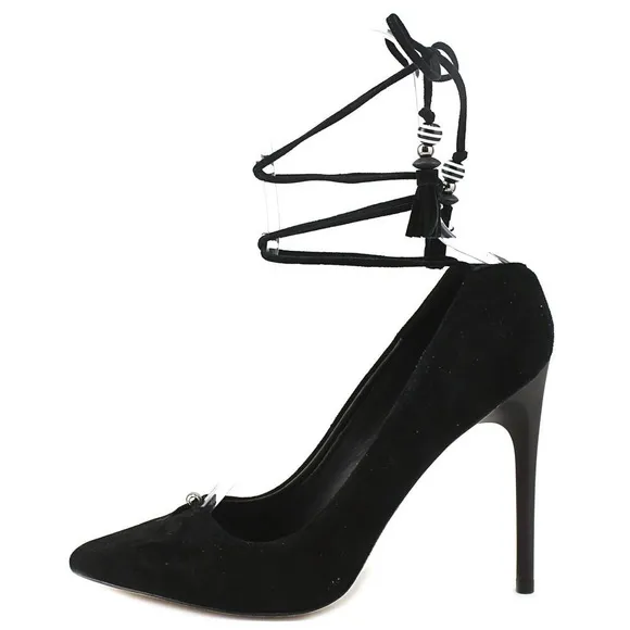 NEW NWOB Brian Atwood Hanna Suede Tie Pumps 10