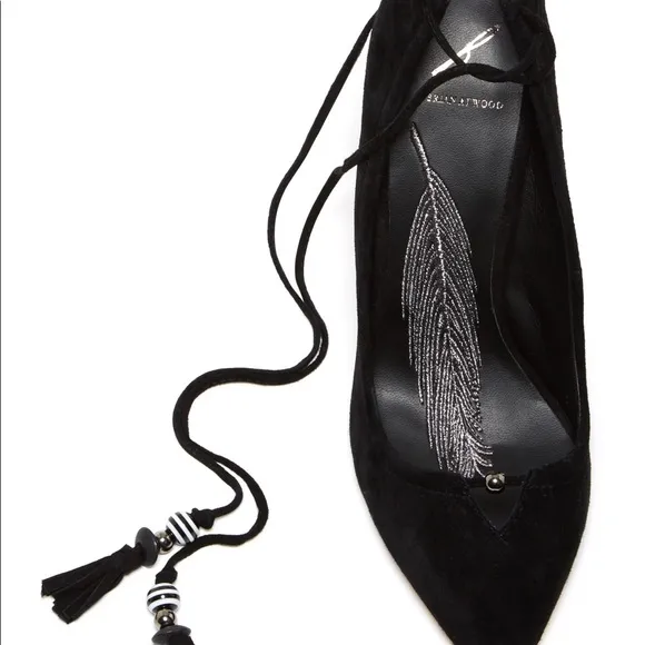 NEW NWOB Brian Atwood Hanna Suede Tie Pumps 10