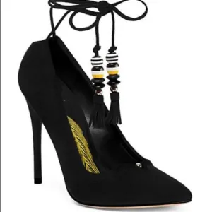 NEW NWOB Brian Atwood Hanna Suede Tie Pumps 10