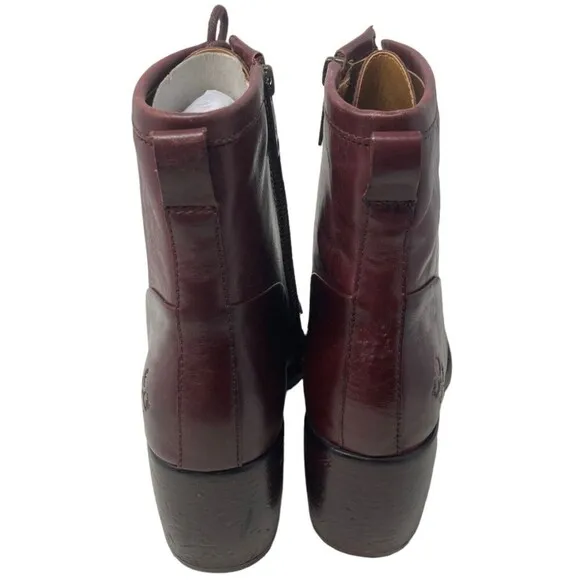 NEW Patricia Nash Sicily Merlot Women's Size 8.5 Boots Block Heel Leather