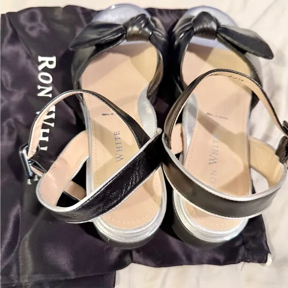 New Ron White Cairi Ankle Strap Platform Sandal