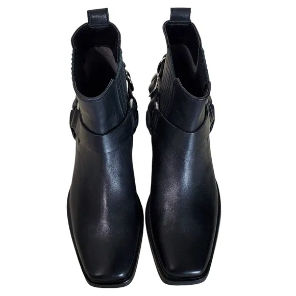 New Sam edelman bellanie size 6 leather harness strap block heel western boots