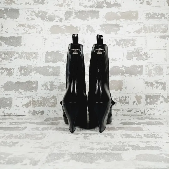 NEW Sam Edelman Women's Suzette 2 Black Square Toe High Heel Chelsea Boots B432