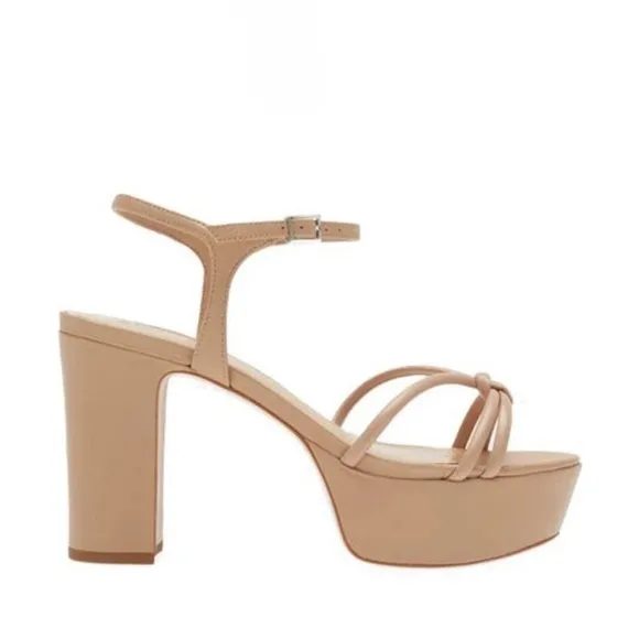 NEW! SCHUTZ True Beige Kelsie Platform Sandal - Size 10.5