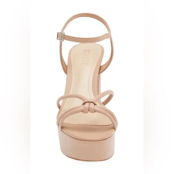 NEW! SCHUTZ True Beige Kelsie Platform Sandal - Size 10.5