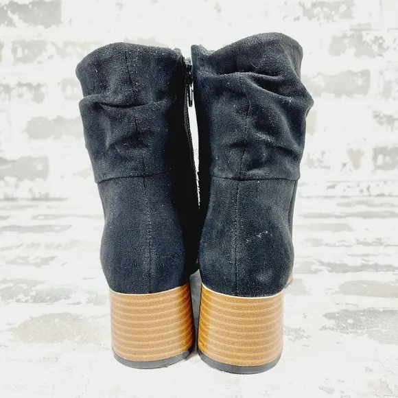 New Steve Madden Luisa Black Block Heel Ankle Boots T197