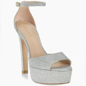 NEW Stuart Weitzman Discoplatform Shimmery High-Heel Sandals 9