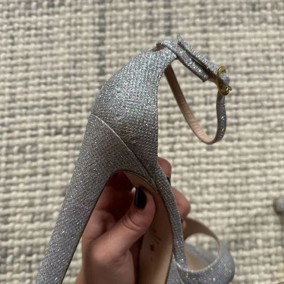 NEW Stuart Weitzman Discoplatform Shimmery High-Heel Sandals 9