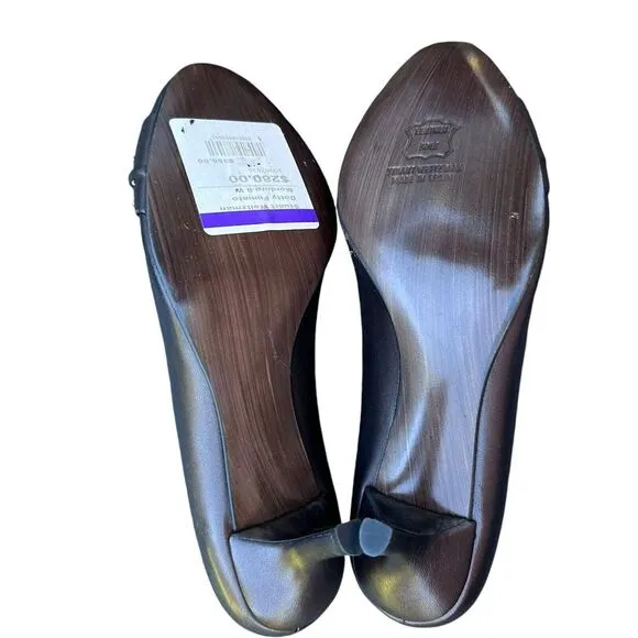 New Stuart Weitzman‎ Dotty Fumato Brown Bronze Pumps Heels Shoes 9 W Wide