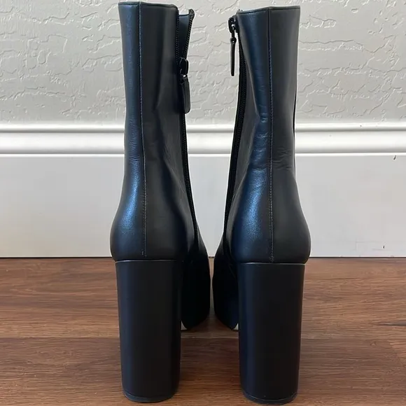New Stuart Weitzman Party Block Heel Platform Ankle Boots