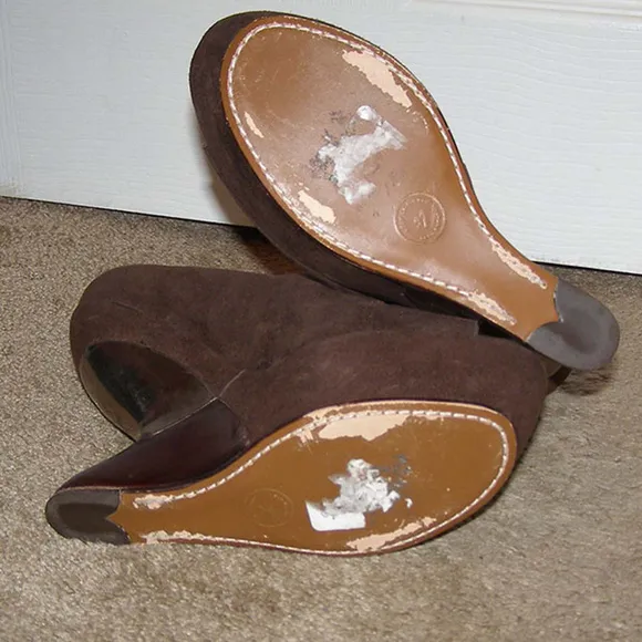 New sz 9 Leifsdottir Brown Suede Wedge Shoes