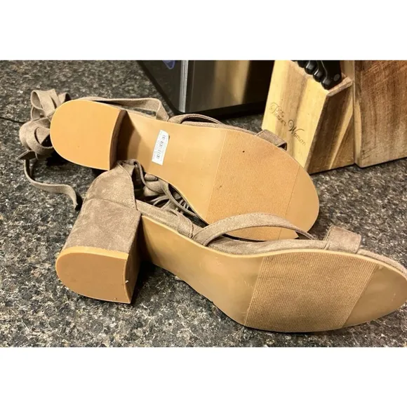 New Torrid Suede Wrap Sandals Wide Width