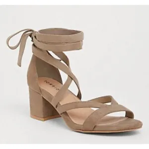New Torrid Suede Wrap Sandals Wide Width