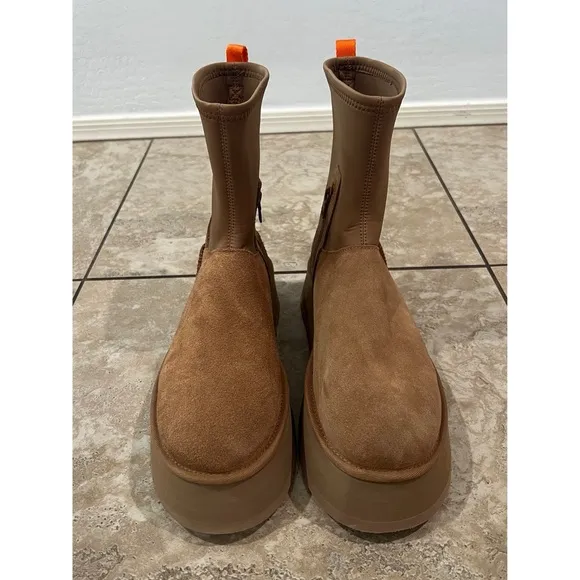 New UGG Classic Dipper Platform ZipBoots Shoes Chestnut Brown Women's