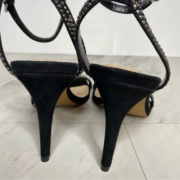 New! Vince Camuto Saprenda Black Heeled Sandal 8 1/2