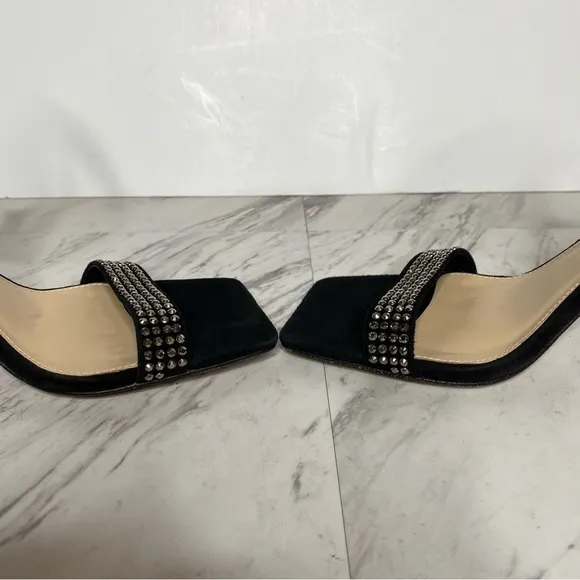 New! Vince Camuto Saprenda Black Heeled Sandal 8 1/2