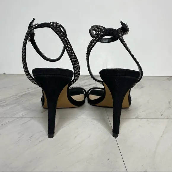 New! Vince Camuto Saprenda Black Heeled Sandal 8 1/2