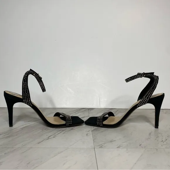 New! Vince Camuto Saprenda Black Heeled Sandal 8 1/2