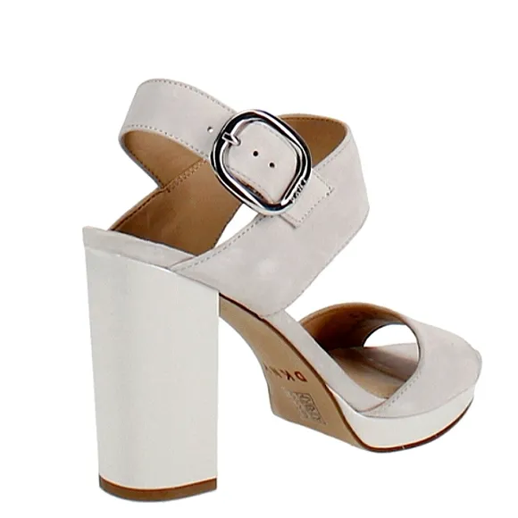 New w/Box DKNY Bell Genuine Suede Block Heel Platform Slingback Dress Sandals