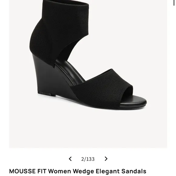 New with tags and box newbella MOUSSE FIT Women Wedge Elegant Sandals 7.5