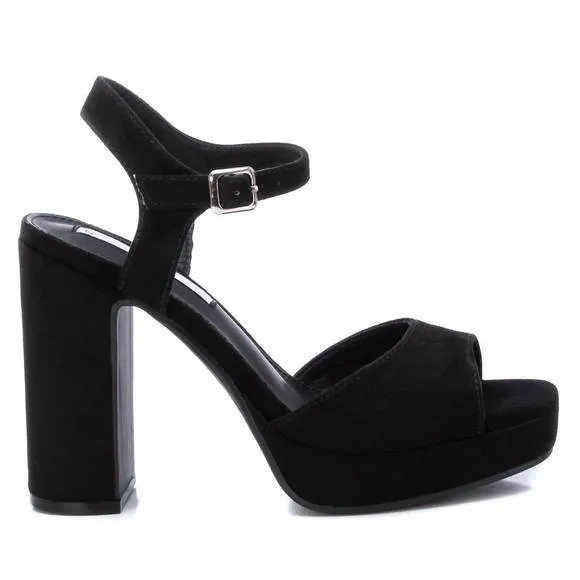 NEW XTI women's heel suede sandals in black