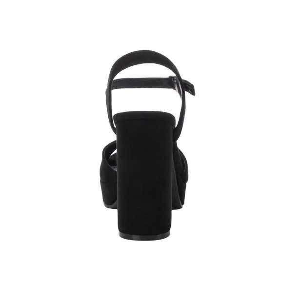 NEW XTI women's heel suede sandals in black