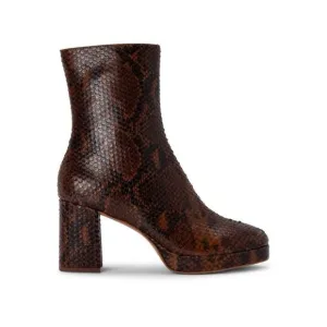 NEW DOLCE VITA Eden Snakeskin-Embossed Leather Boots 8.5