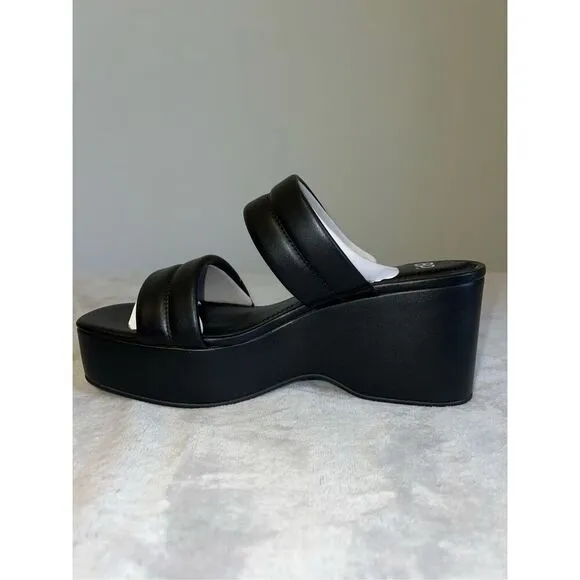 NEW Platform Wedge Black BP Heel Sandals Womens 9.5