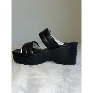 NEW Platform Wedge Black BP Heel Sandals Womens 9.5